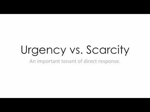 Urgency vs. Scarcity – an important tenant of direct response marketing